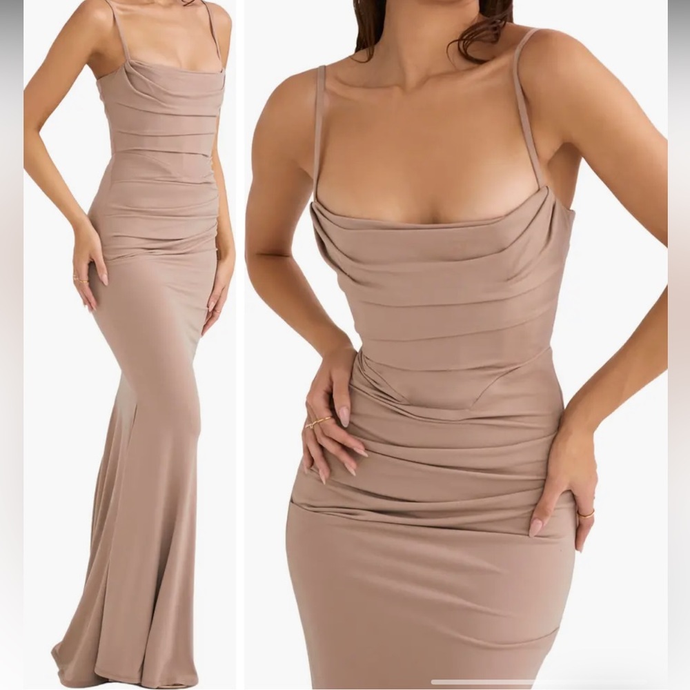 House of CB Milena Dress in almond